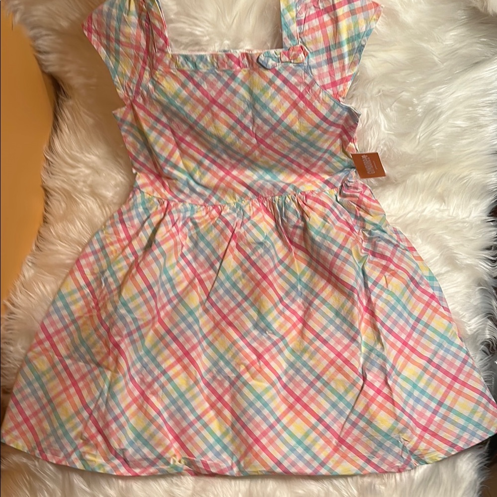 Colorful Plaid Kids Dress